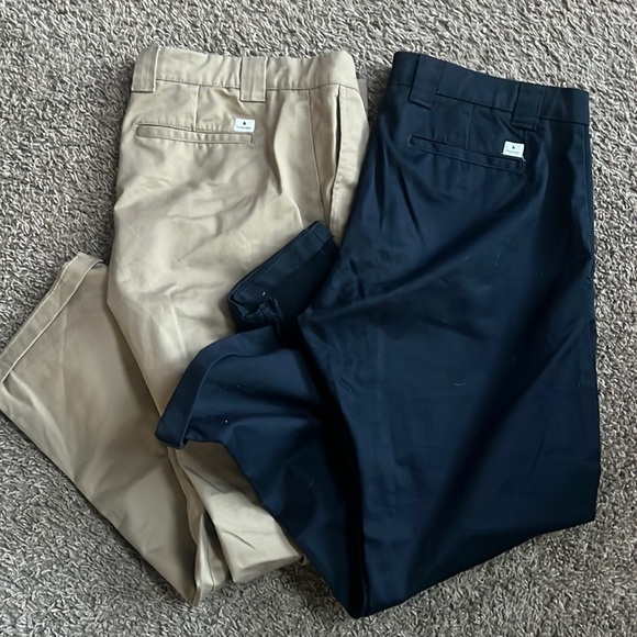 Two Pairs of ASOS Chinos -navy and khaki - Picture 8 of 16